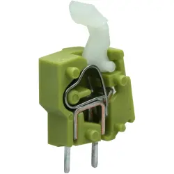 PCB terminal, 1 pole, pitch 5 mm, AWG 28-12, 24 A, cage clamp, light green, 257-847