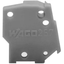End plate, gray for feed through terminal, 257-100