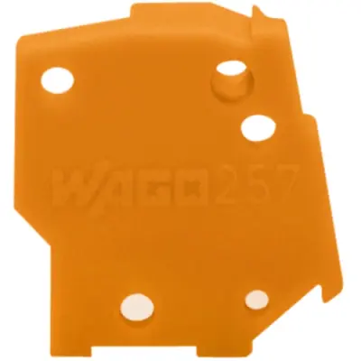 End plate, orange for feed through terminal, 257-600 - 1
