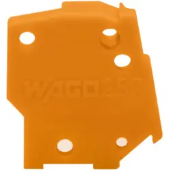End plate, orange for feed through terminal, 257-600