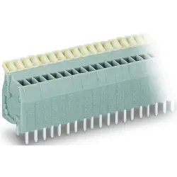 PCB terminal, 4 pole, pitch 2.5 mm, AWG 28-20, 6 A, cage clamp, gray, 234-204