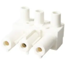Socket part, 3 pole, 0.5-4.0 mm², clamping points: 1, white, screw connection, 20 A, 165053