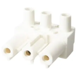 Socket part, 3 pole, 0.5-4.0 mm², clamping points: 1, white, screw connection, 20 A, 165053 - 1