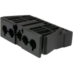 Panel plug, 5 pole, 0.5-2.5 mm², clamping points: 2, black, plug-in connection, 20 A, 168765