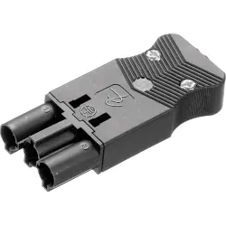 Plug part flat, 3 pole, screw connection, 0.5-2.5 mm², white, 17965