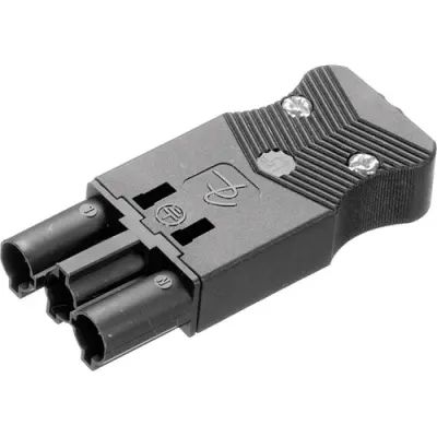 Plug part flat, 3 pole, screw connection, 0.5-2.5 mm², white, 17965 - 1