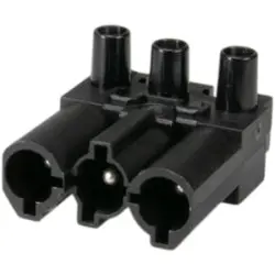 Plug part, 3 pole, screw mounting, screw connection, 0.5-2.5 mm², black, 162063