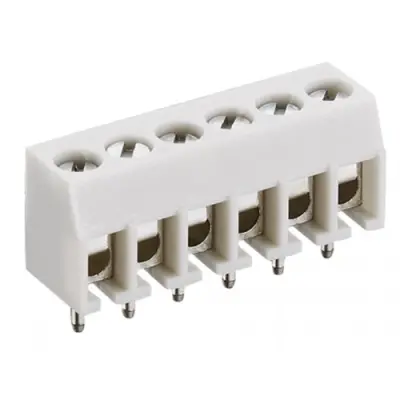 PCB terminal, 6 pole, pitch 3.5 mm, AWG 30-16, 6 A, screw connection, light gray, KRMC 06 - 1