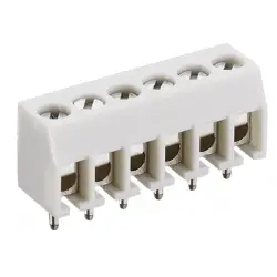 PCB terminal, 6 pole, pitch 3.5 mm, AWG 30-16, 6 A, screw connection, light gray, KRMC 06