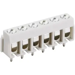 PCB terminal, 8 pole, pitch 5 mm, AWG 22-14, 15 A, screw connection, light gray, KRM 08