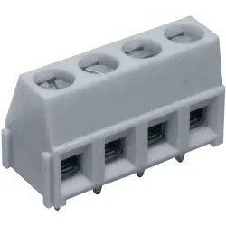 PCB terminal, 4 pole, pitch 5 mm, AWG 24-16, 16 A, screw connection, light gray, 6320 04