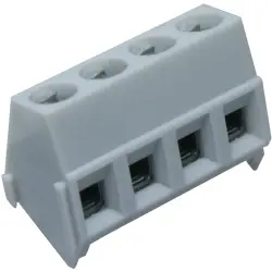 PCB terminal, 4 pole, pitch 5 mm, AWG 24-16, 16 A, screw connection, light gray, 6322 04