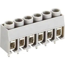 PCB terminal, 6 pole, pitch 5 mm, AWG 22-12, 15 A, screw connection, light gray, KRESS 06