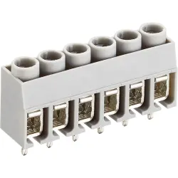 PCB terminal, 10 pole, pitch 5 mm, AWG 22-12, 15 A, screw connection, light gray, KRESS 10