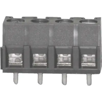 PCB terminal, 2 pole, pitch 5.08 mm, AWG 26-14, 16 A, screw connection, gray, 10801302 - 1
