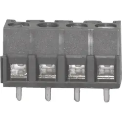 PCB terminal, 2 pole, pitch 5 mm, AWG 26-14, 16 A, screw connection, gray, 10801402