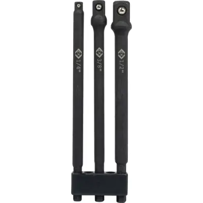 Socket wrench adapter kit, 3 pieces, 1/4 inch, 3/8 inch, 1/2 inch, T4572 - 1