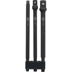 Socket wrench adapter kit, 3 pieces, 1/4 inch, 3/8 inch, 1/2 inch, T4572