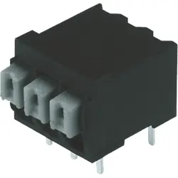 PCB terminal, 4 pole, pitch 3.5 mm, AWG 28-14, 10 A, spring-clamp connection, black, 1824440000