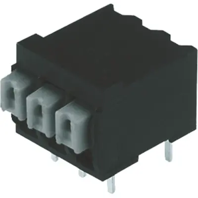 PCB terminal, 6 pole, pitch 3.5 mm, AWG 28-14, 10 A, spring-clamp connection, black, 1824460000 - 1