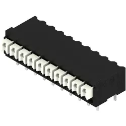 PCB terminal, 10 pole, pitch 3.5 mm, AWG 28-14, 12 A, spring-clamp connection, black, 1824500000