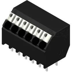 PCB terminal, 6 pole, pitch 3.5 mm, AWG 28-14, 10 A, spring-clamp connection, black, 1885690000