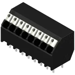 PCB terminal, 8 pole, pitch 3.5 mm, AWG 28-14, 10 A, spring-clamp connection, black, 1885710000