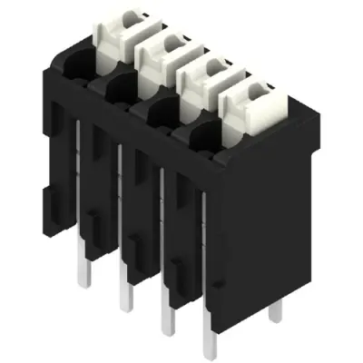 PCB terminal, 4 pole, pitch 3.5 mm, AWG 28-14, 10 A, spring-clamp connection, black, 1825660000 - 1