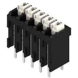 PCB terminal, 5 pole, pitch 3.5 mm, AWG 28-14, 10 A, spring-clamp connection, black, 1825670000