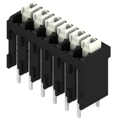 PCB terminal, 6 pole, pitch 3.5 mm, AWG 28-14, 10 A, spring-clamp connection, black, 1825680000 - 1