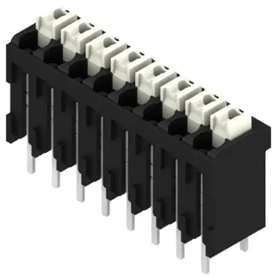 PCB terminal, 8 pole, pitch 3.5 mm, AWG 28-14, 10 A, spring-clamp connection, black, 1825700000 - 1