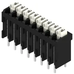 PCB terminal, 8 pole, pitch 3.5 mm, AWG 28-14, 10 A, spring-clamp connection, black, 1825700000