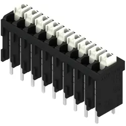 PCB terminal, 9 pole, pitch 3.5 mm, AWG 28-14, 12 A, spring-clamp connection, black, 1825710000