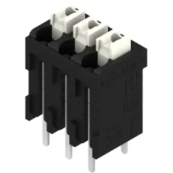 PCB terminal, 3 pole, pitch 3.81 mm, AWG 28-14, 10 A, spring-clamp connection, black, 1825800000