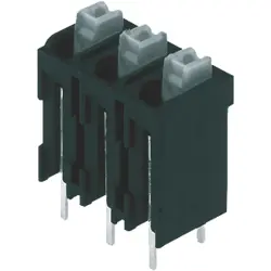 PCB terminal, 6 pole, pitch 3.81 mm, AWG 28-14, 10 A, spring-clamp connection, black, 1825830000