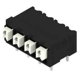 PCB terminal, 4 pole, pitch 5 mm, AWG 28-14, 10 A, spring-clamp connection, black, 1824760000
