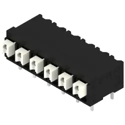 PCB terminal, 6 pole, pitch 5 mm, AWG 28-14, 10 A, spring-clamp connection, black, 1824780000