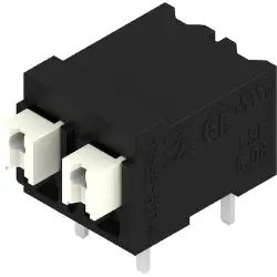 PCB terminal, 2 pole, pitch 5.08 mm, AWG 28-14, 10 A, spring-clamp connection, black, 1824810000