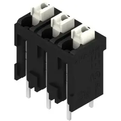 PCB terminal, 3 pole, pitch 5 mm, AWG 28-14, 10 A, spring-clamp connection, black, 1825970000
