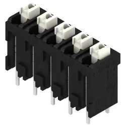 PCB terminal, 5 pole, pitch 5 mm, AWG 28-14, 10 A, spring-clamp connection, black, 1825990000