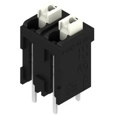 PCB terminal, 2 pole, pitch 5.08 mm, AWG 28-14, 10 A, spring-clamp connection, black, 1826040000 - 1