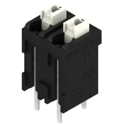 PCB terminal, 2 pole, pitch 5.08 mm, AWG 28-14, 10 A, spring-clamp connection, black, 1826040000