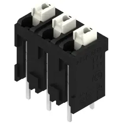 PCB terminal, 3 pole, pitch 5.08 mm, AWG 28-14, 10 A, spring-clamp connection, black, 1826060000