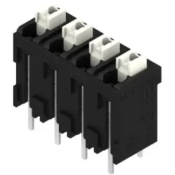 PCB terminal, 4 pole, pitch 5.08 mm, AWG 28-14, 10 A, spring-clamp connection, black, 1826070000