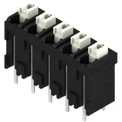 PCB terminal, 5 pole, pitch 5.08 mm, AWG 28-14, 10 A, spring-clamp connection, black, 1826080000