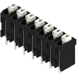 PCB terminal, 7 pole, pitch 5.08 mm, AWG 28-14, 10 A, spring-clamp connection, black, 1826110000