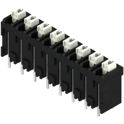 PCB terminal, 8 pole, pitch 5.08 mm, AWG 28-14, 15 A, spring-clamp connection, black, 1826120000 - 1