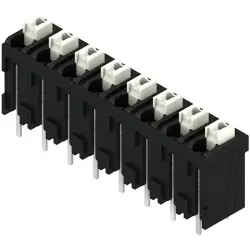 PCB terminal, 8 pole, pitch 5.08 mm, AWG 28-14, 15 A, spring-clamp connection, black, 1826120000
