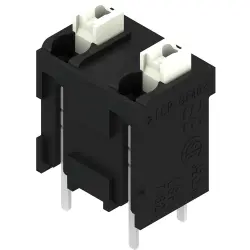 PCB terminal, 2 pole, pitch 7.62 mm, AWG 28-14, 10 A, spring-clamp connection, black, 1826210000