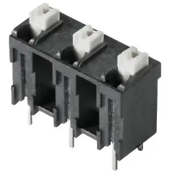 PCB terminal, 3 pole, pitch 7.62 mm, AWG 28-14, 10 A, spring-clamp connection, black, 1826220000